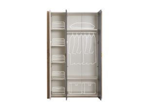 Comfort three-door wardrobe