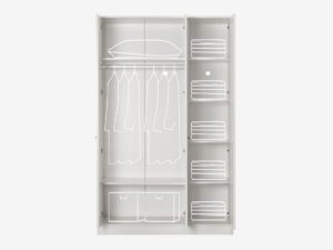 Pearl three door wardrobe