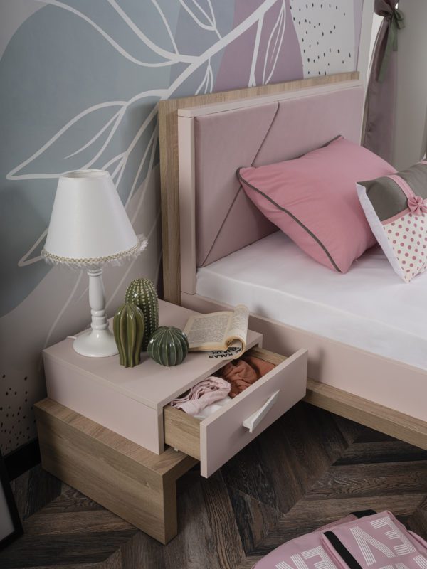 closeup of angel city nightstand