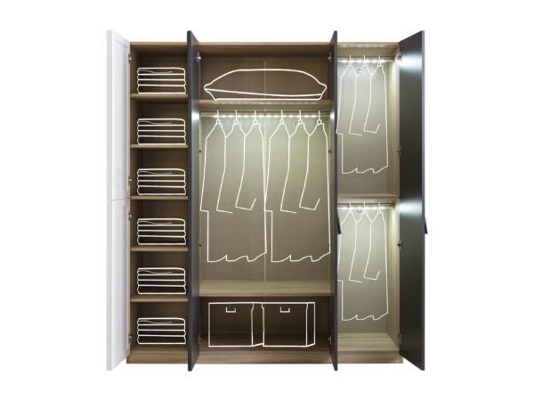 city37932 New city four-door wardrobe