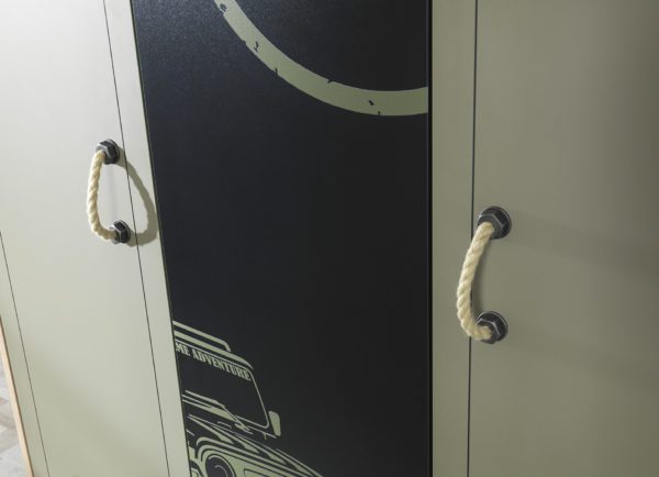 camp wardrobe closeup