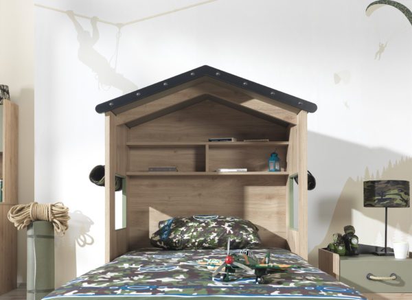 Camp bed closeup