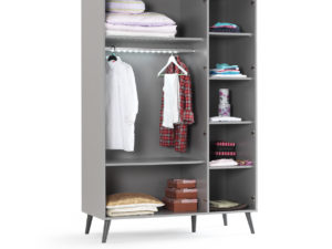 Luna three door wardrobe