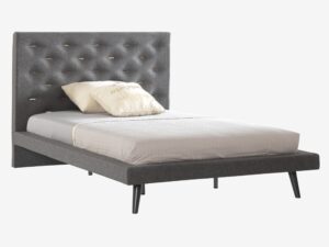 Luna Cream Bed Spread Ribbed Pattern with Gray Piping