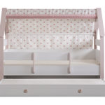 Montessori pink s bed with pull out bed