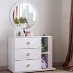 Montessori pink s dresser with mirror