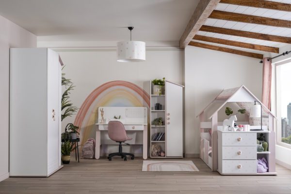 montessori pink kids room