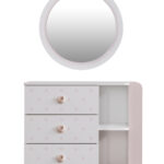 Montessori pink s dresser with mirror