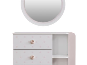 Montessori pink s dresser with mirror