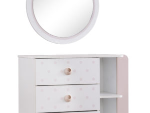 Montessori pink s dresser with mirror