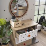 Montessori hut dresser with mirror