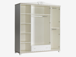 Pink freesie four-door wardrobe