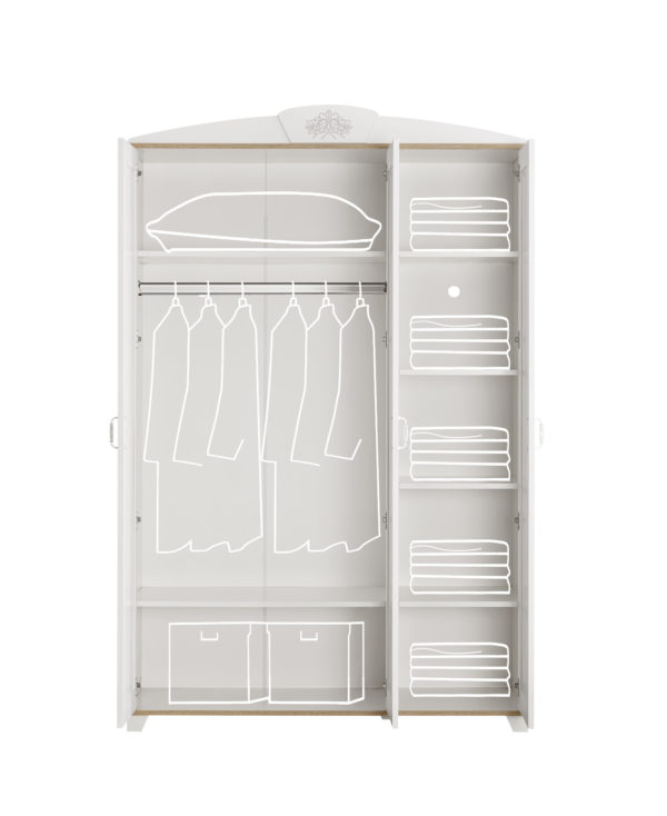 new frezya0721 Pink freesie three-door wardrobe
