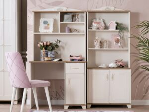 Pink freesie study table unit