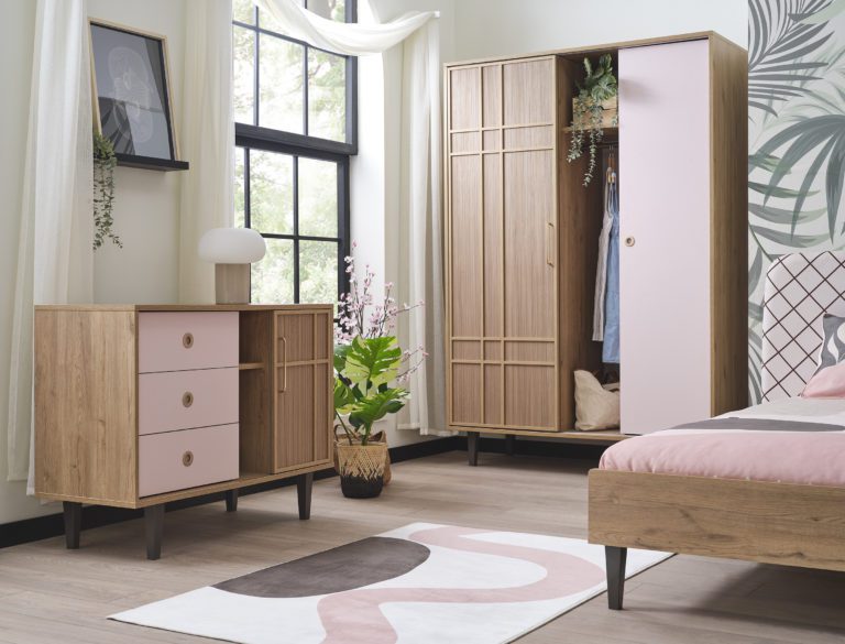 alice dresser, wardrobe, and carpet