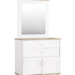 Pink freesie dresser with mirror