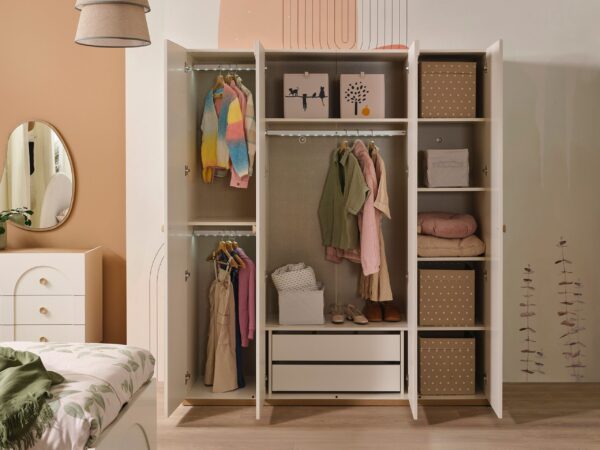 4-door-wardrobe-with-mirror-louis Louis Four Door Wardrobe with Mirror