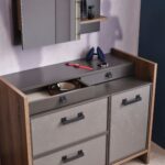Action dresser with mirror