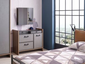Action dresser and mirror