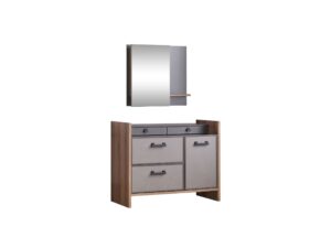 Action dresser with mirror