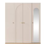 Louis Four Door Wardrobe with Mirror