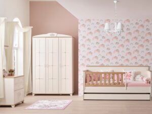 Pink freesie toddler room