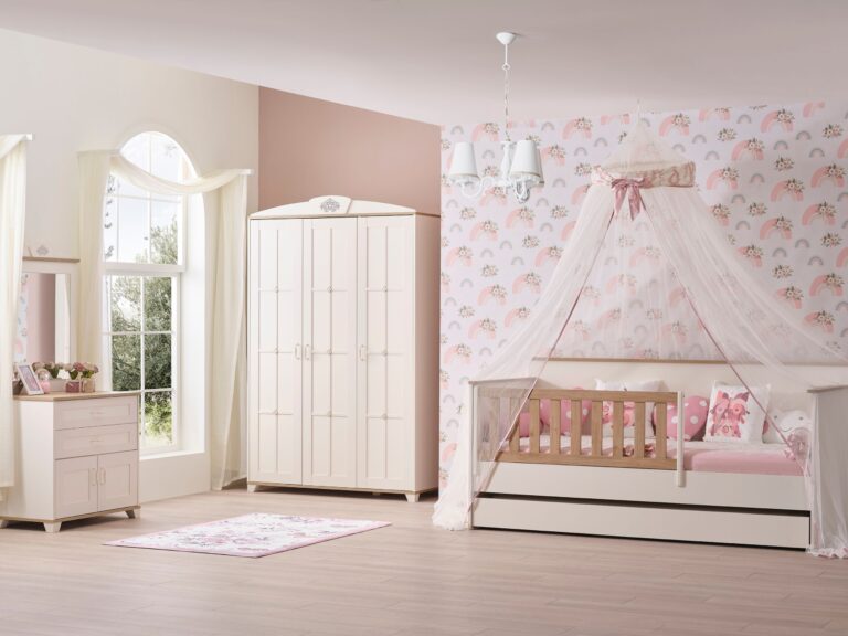 Pink freesie toddler room