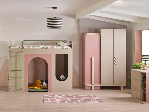 nordic-pink-bunk-bed Nordic Bunk Bed