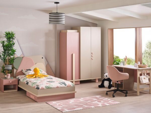 nordic-three-door-pink-wardrobe Nordic Three-Door Wardrobe