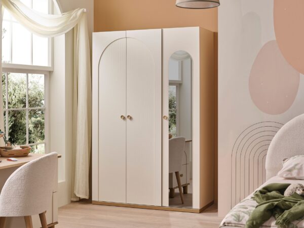 three-door-louis-wardrobe-with-mirror Louis Three Door Wardrobe with Mirror