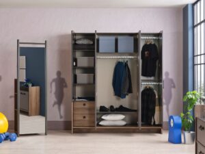 Action Three-Door Wardrobe