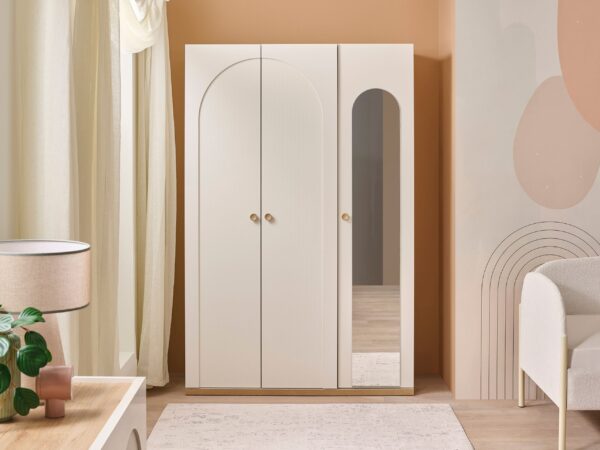three-door-wardrobe-mirror-louis Louis Three Door Wardrobe with Mirror