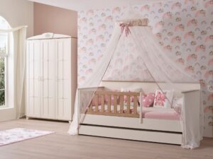 Pink freesie toddler room