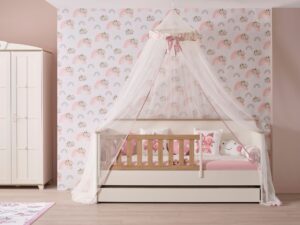 Pink freesie toddler room