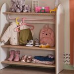 Bonie clothing rack with shelves