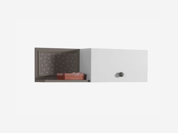 Houses shelving unit