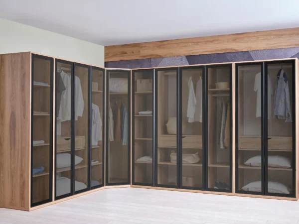 Trio transparent wardrobe door